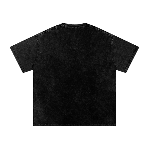 "FASHUN" Handwritten Snow Washed Oversized Tee