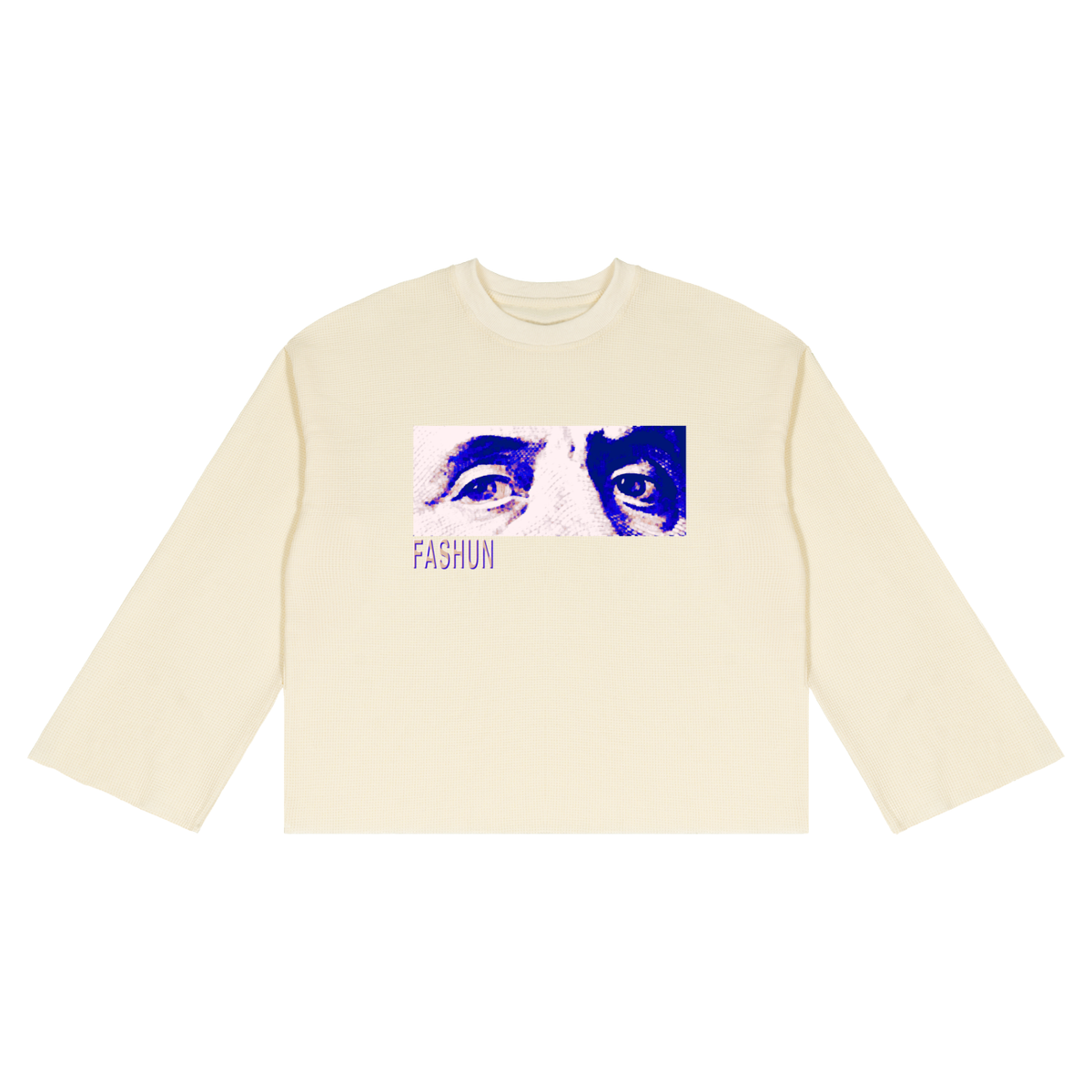 FA$HUN Waffle Raw Edge Long Sleeve
