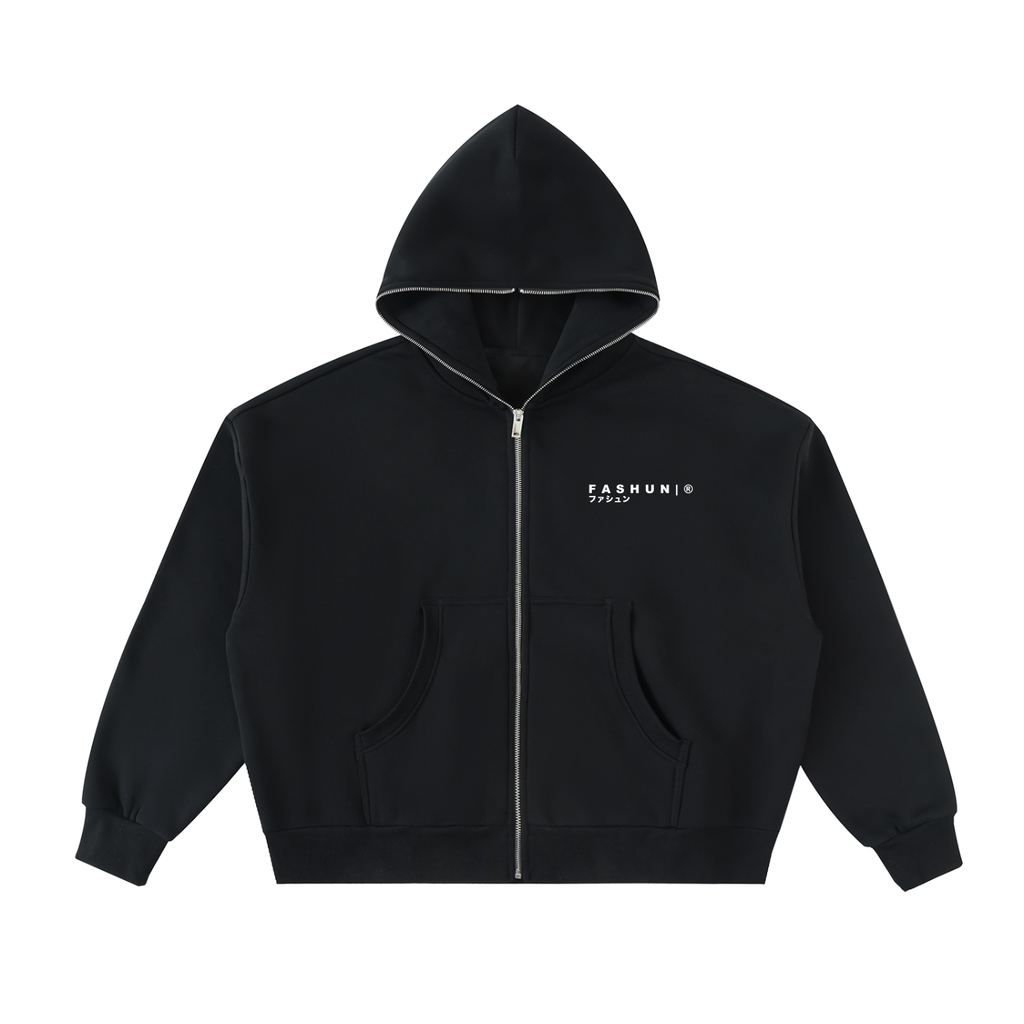 FASHUN Fleeced Full-Zip Hoodie