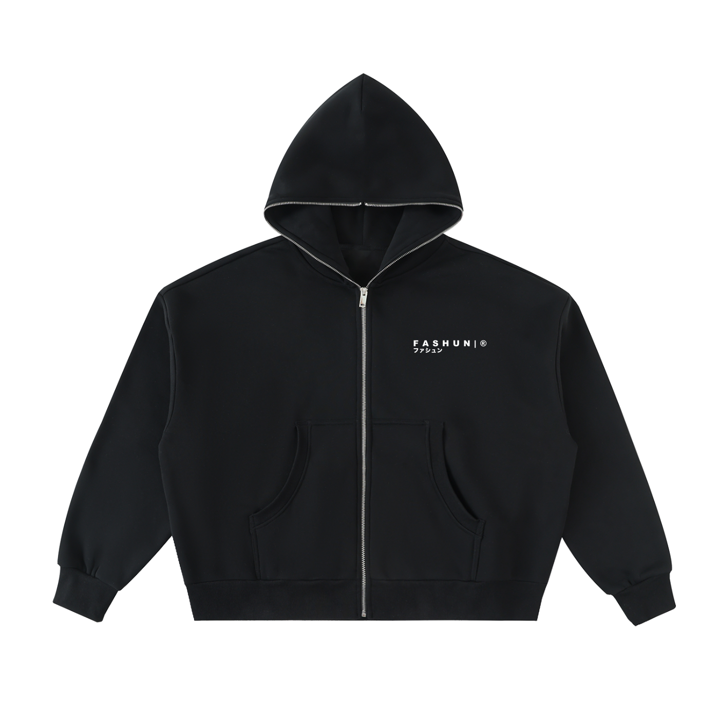 FASHUN Fleeced Full-Zip Hoodie