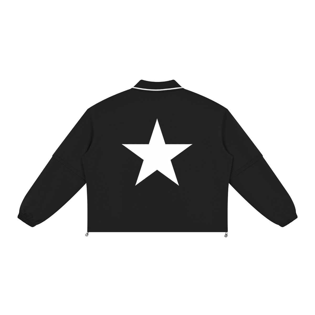 STAR-FASHUN Boxy Collared Detachable Sweatshirt