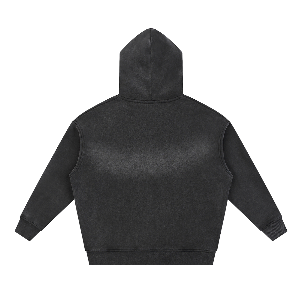 "FASHUN" Handwritten Sunfade Two-way Zipper Boxy Hoodie