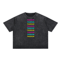 Tri-Color FASHUN Mineral Wash Boxy T-Shirt